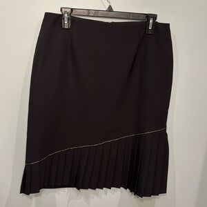 Vintage Giorgio Fiorlini black pleated ruffle skirt Size 12